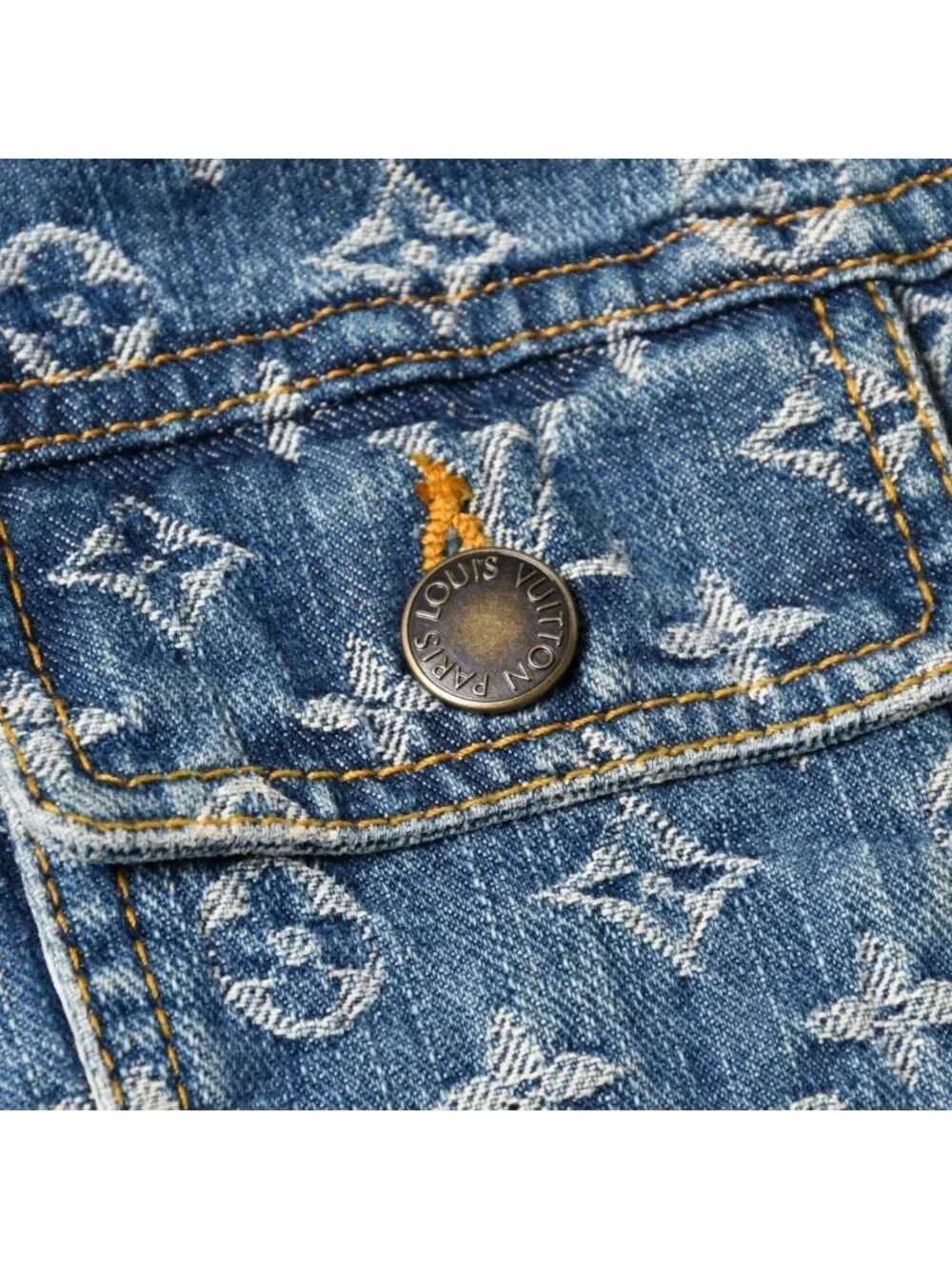 Louis Vuitton Monogram Denim Jacket Blue